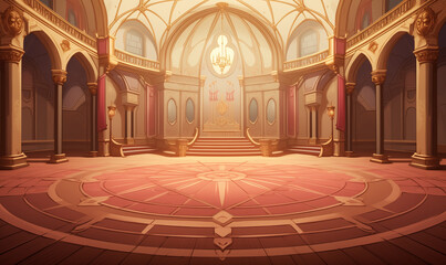 Obraz premium Elegant Ballroom Interior, Luxurious and Ornate Design