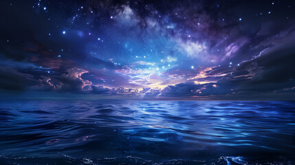 Obraz premium sky night star sea