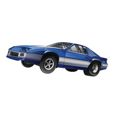 Outline and painted racing car. Isolated in black background, for t-shirt design, print, and for business purposes.