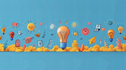 Vector illustration of business plan, project development from idea to realization. Creative concept for web banner, social media banner, business presentation, marketing material