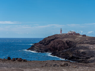 View of the old Punta de Arianaga maritime lighthouse Gran Canaria