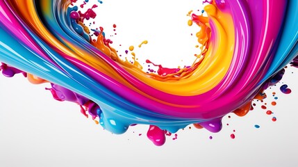 Obraz premium Colorful paint burst against plain background.