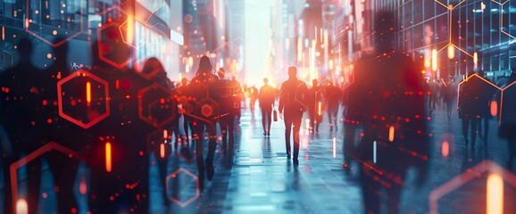 A digital background with an abstract representation of artificial intelligence