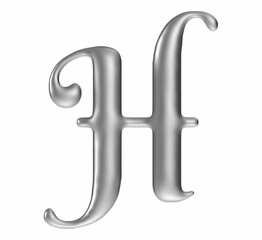 Naklejka premium Letter H uppercase elegant bold text isolated