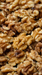 heap of Walnuts without shell