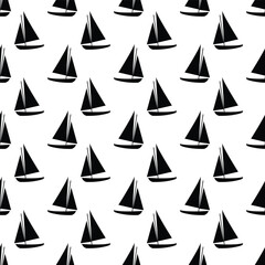 Boat seamless pattern. Nautical tropical isolated background wallpaper. Design for fashion, fabric and all prints. 