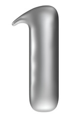 number 1 elegant bold text isolated