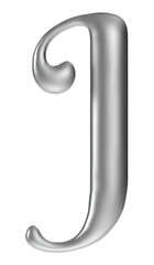 Letter J uppercase  elegant bold text isolated