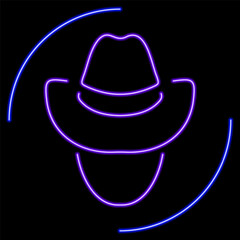 wild west neon sign, modern glowing banner design, colorful modern design trend on black background. Vector illustration.