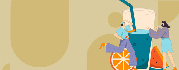 24 Solar Terms, Great Heat Characters Flat Vector Concept Operation Hand Drawn Illustration
