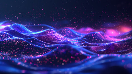 Glowing wavy lines background