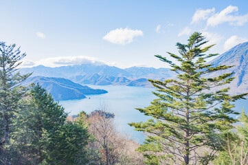 栃木　中禅寺湖展望台から望む景色