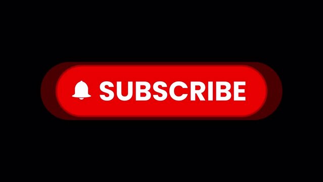 動画のチャンネル登録ボタン（subscribe）のアニメーション動画（アルファチャンネル付）