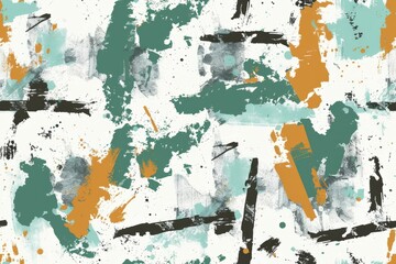 abstract brush strokes, pastel tones green yellow blue
