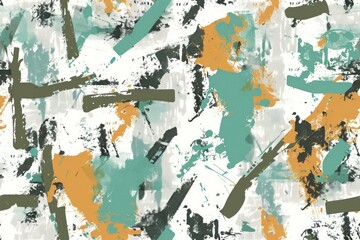 abstract brush strokes, pastel tones green yellow blue
