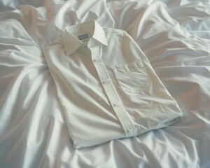 premium quality mens classic shirts arranged on white background for stock photography sale