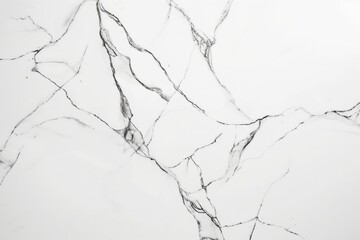 High-quality image displaying a luxurious white marble surface with intricate black and grey veins, ideal for backgrounds, wallpapers, or design elements in architecture and interiors