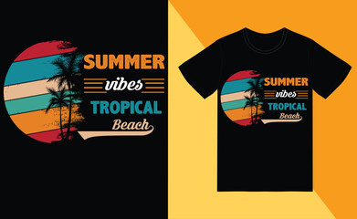 retro summer vibes tropical beach