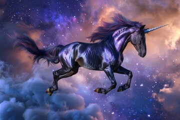 a unicorn in the sky