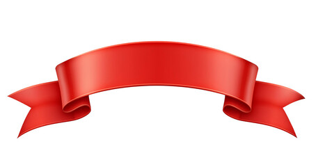 Red ribbon and bow realistic illustration