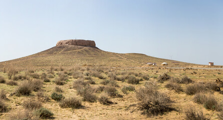The ruins of an ancient Zoroastrian Tower of Silence