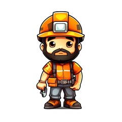Fototapeta premium illustration art character of minner