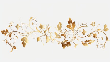Line divider sticker in gold png format, transparent background