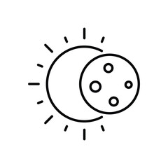 Solar Eclipse vector icon