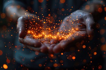 Holding an electronic spark in the palm of your hand