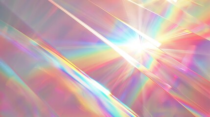 An image of a prism with a rainbow leaked light background in tranquility