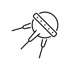 Sputnik vector icon