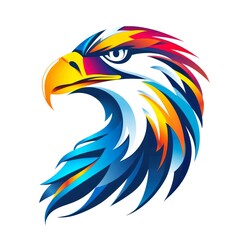 illustration art emblem of eagle and wing