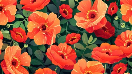 Poppies on a bright background for social media banners