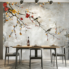 table and chairs AI generated 