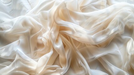 Obraz premium Macro shot of white background with crystal fabric texture