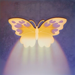 butterfly on colour full AI generated 