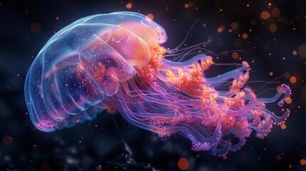 Obraz premium A dazzlingly luminescent alien creature
