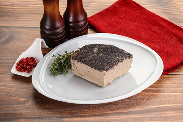 Delicous liver pate snack appetizer