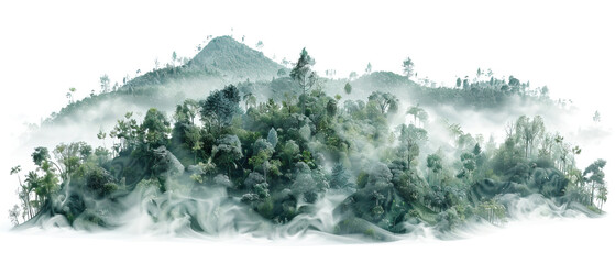 Modern nature national park background wallpaper, backdrop, texture, Bwindi Impenetrable Forest, Uganda, isolated. LIDAR model, elevation scan, topography map, 3D render, template, aerial, drone