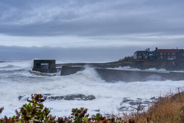 Craster in the storm