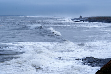 howick bathing house in storm