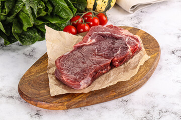 Raw rib eye beef premium steak
