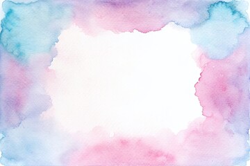 Fototapeta premium watercolor blue background. watercolor background with clouds.