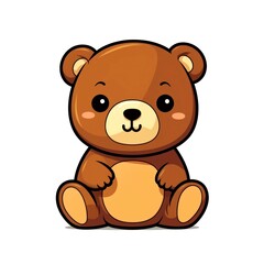 Obraz premium illustration art kawaii cartoon of bear