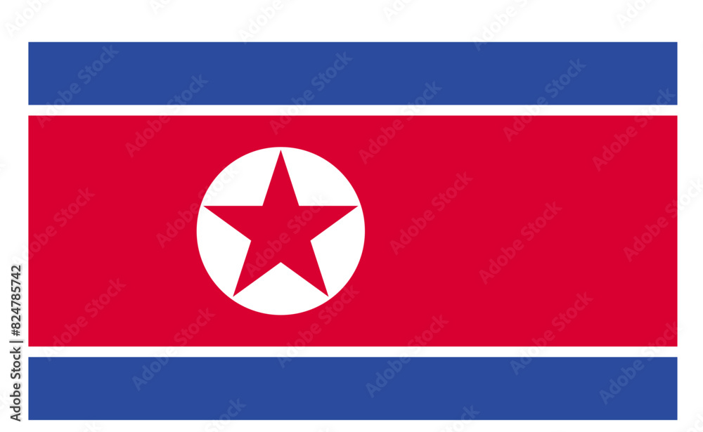 Wall mural Flagge - Nordkorea