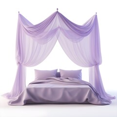 purpul bed pillow on white background, bed, bedroom, room, interior, curtain, home, furniture, decoration, hotel, design, luxury, light, pillow, house, curtains, theater, pink, wedding, decor, apartme