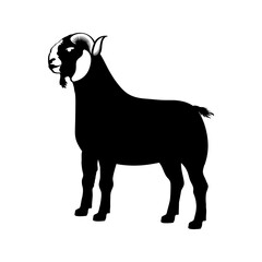 goat silhouette vector illustration. Eid al-Adha Mubarak Bakrid festival