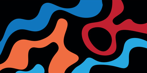 Colorful abstract background with swirling patterns in various bright colors © zainuddin