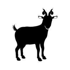 goat silhouette vector illustration. Eid al-Adha Mubarak Bakrid festival
