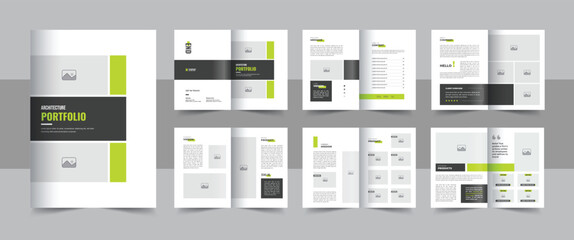Modern interior or architecture portfolio template design,  architecture and interior brochure portfolio layout